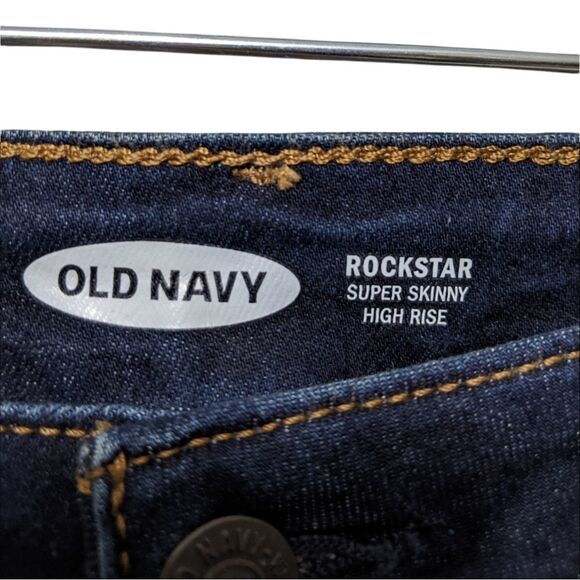 NWT OLD NAVY Rock Star Super Skinny High Rise Jeans 10 Petite - Picture 4 of 7